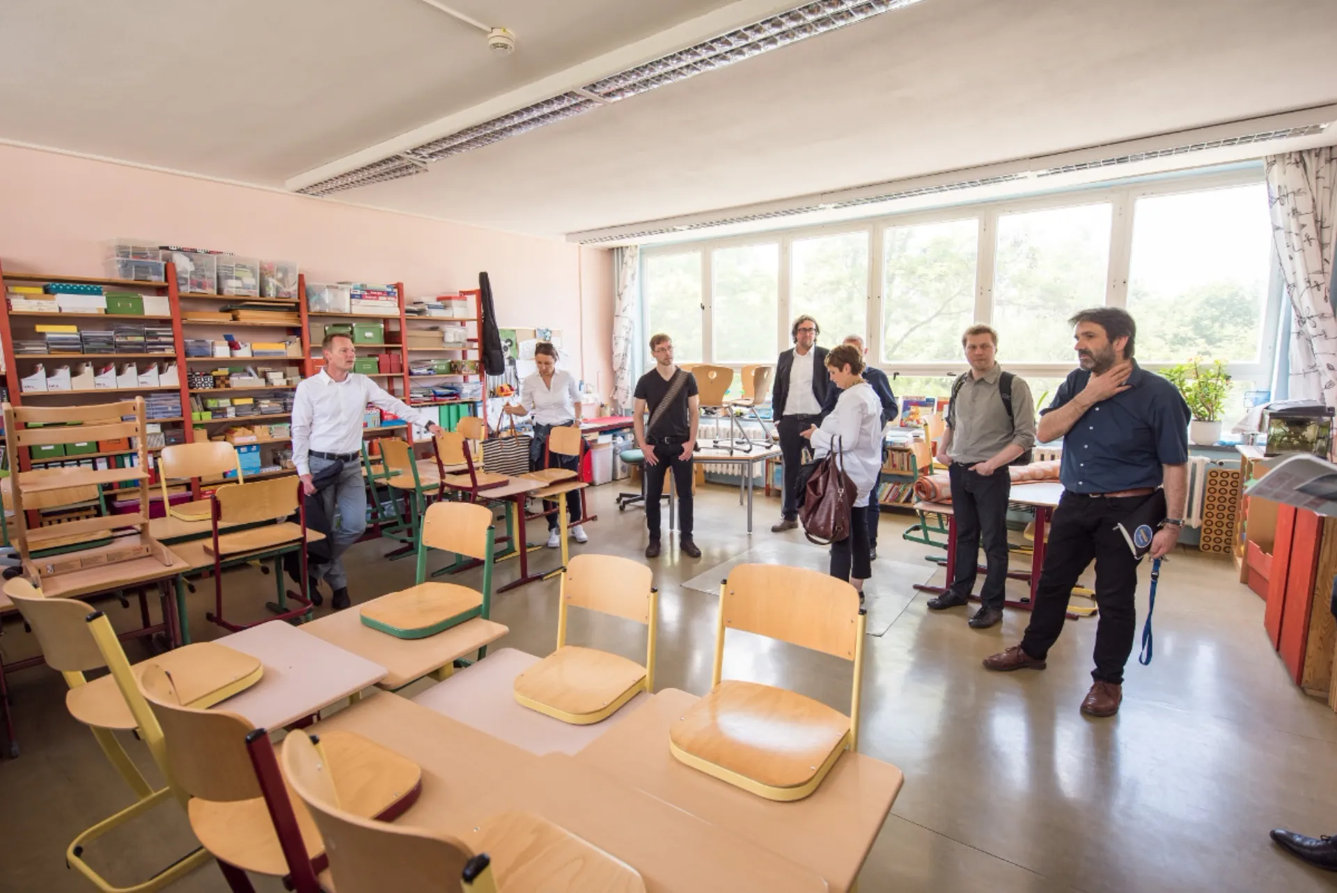 Planungsgruppe StadtLand Schule in Klassenzimmer_Foto Thomas Müller